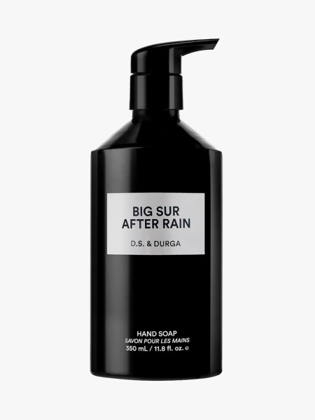 DS & Durga Big Sur After Rain Hand Soap in branded component on a light gray background